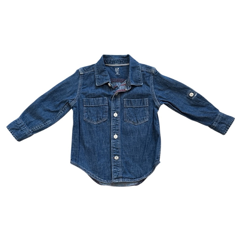 GAP toddler boys denim button down shirt 2T
